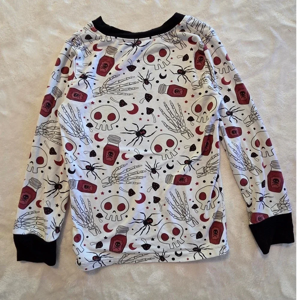 Bamboo Halloween Pajama Top Toddler 12–18M Skull Spider‎ Skeleton Print